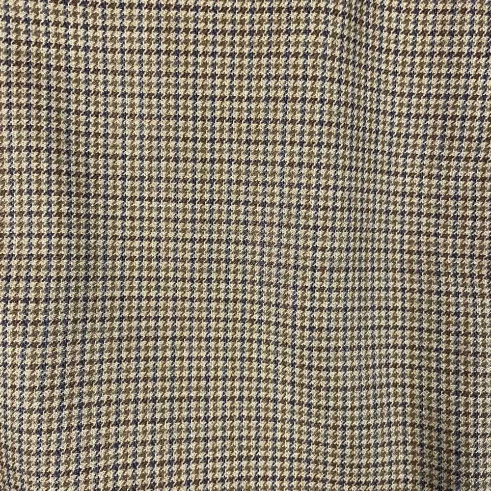 Ralph Ralph‎ Lauren Mens 40L Silk Wool Houndstooth Sport Coat Blazer Tan Brown